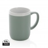 Ceramic mug with white rim 300ml in Green