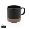 Glazed ceramic mug 360ml in Black