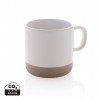 Glazed ceramic mug 360ml in White