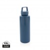 RCS certified recycled PP water bottle with handle in Blue