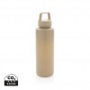 RCS certified recycled PP water bottle with handle in Brown