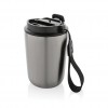 Cuppa RCS re-steel vacuum tumbler with lanyard in Silver, Black