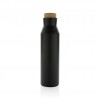 Gaia RCS certified recycled stainless steel vacuum bottle in Black