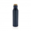 Gaia RCS certified recycled stainless steel vacuum bottle in Blue