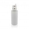 Hydro RCS recycled stainless steel vacuum bottle with spout in White