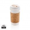 PLA 400ml can with cork sleeve in White
