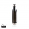 Leakproof water bottle with stainless steel lid in Black