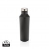 Modern vacuum stainless steel water bottle in Black