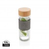 Impact double wall borosilicate glass bottle in Transparent