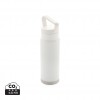 Leakproof vacuum on-the-go bottle with handle in White