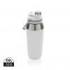 Vacuum stainless steel dual function lid bottle 1L in White