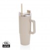 Tana RCS plastic tumbler with handle 900ml in Beige