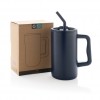 Cube RCS certified recycled steel mug 800ml in Navy