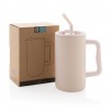 Cube RCS certified recycled steel mug 800ml in Pink