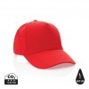 Impact 5panel 280gr Recycled cotton cap with AWARE™ tracer in Red