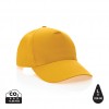 Impact 5 panel 190gr Recycled cotton cap with AWARE™ tracer in Yellow