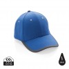Impact AWARE™ Brushed rcotton 6 panel contrast cap 280gr in Blue