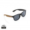 GRS recycled PC plastic sunglasses with cork in Black