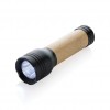 Lucid 1W RCS certified recycled plastic & bamboo torch in Black, Brown