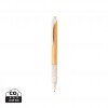 Bamboo & wheat straw pen in White