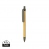 Write responsible recycled paper barrel pen in Green