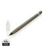 Aluminum inkless pen with eraser in Green