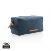 Canvas toiletry bag PVC free in Blue