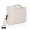 Laluka AWARE™ recycled cotton 15.4 inch laptop bag in Off White