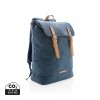 Canvas laptop backpack PVC free in Blue