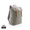 Canvas laptop backpack PVC free in Grey