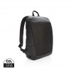 Madrid anti-theft RFID USB laptop backpack PVC free in Black, Black