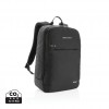 Swiss Peak laptop backpack with UV-C steriliser pocket in Black