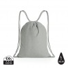 Impact AWARE™ recycled cotton drawstring backpack 145g in Grey