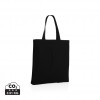 Impact AWARE™ Recycled cotton tote w/bottom 145g in Black