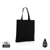 Impact AWARE™ Recycled cotton tote w/bottom 145g in Black