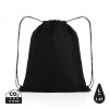 Impact AWARE™ RPET 190T drawstring bag in Black