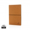 A5 recycled leather notebook in Brown