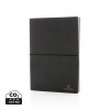 A5 recycled leather notebook in Grey