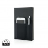 A5 Deluxe notebook with smart pockets in Black