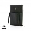 Refillable notebook and pen set in Black