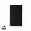 Softcover PU notebook with coloured edge in Blue