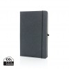 Recycled leather hardcover notebook A5 in Grey