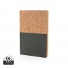 A5 cork & kraft notebook in Black