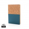 A5 cork & kraft notebook in Blue