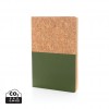 A5 cork & kraft notebook in Green