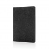 Phrase GRS certified recycled felt A5 notebook in Black