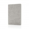 Phrase GRS certified recycled felt A5 notebook in Grey