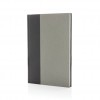 Words GRS certified RPET & Kraft A5 notebook in Grey