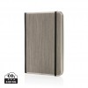 Treeline A5 wooden cover deluxe notebook in Grey