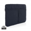 Laluka AWARE™ recycled cotton 15.6 inch laptop sleeve in Navy